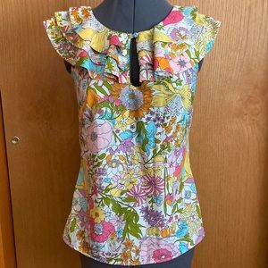 Like New Liberty For Target Ruffle Neck Blouse